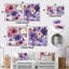 Rose et mauve, aquarelle, rêves, motif floral-102682916