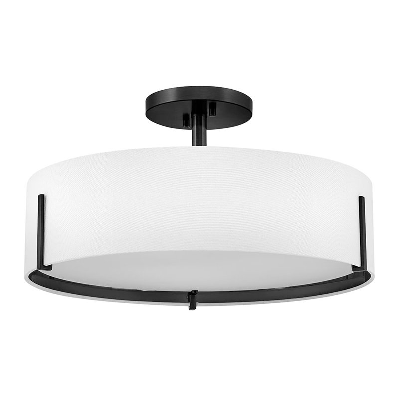 Hinkley Halle Semi Flush Mount, Black