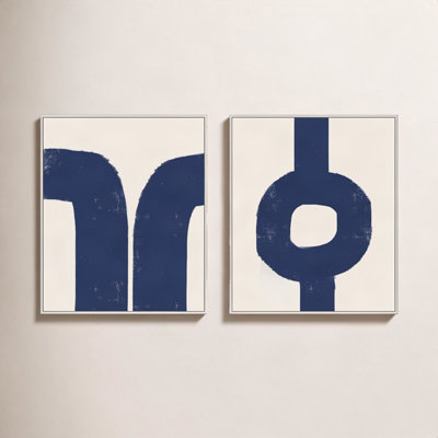 Zidane "Abstract in Blue and White" 2-Piece Set