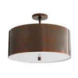 3 - Light 19.5 " Drum Semi Flush Mount