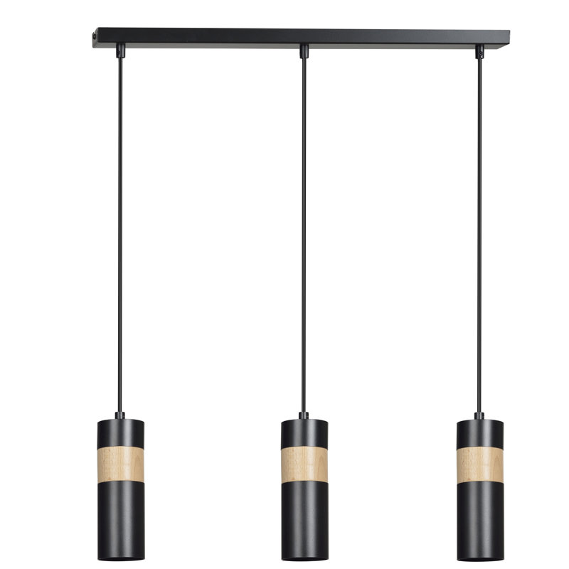 Cognato 3 - Light Cylinder Pendant, Black
