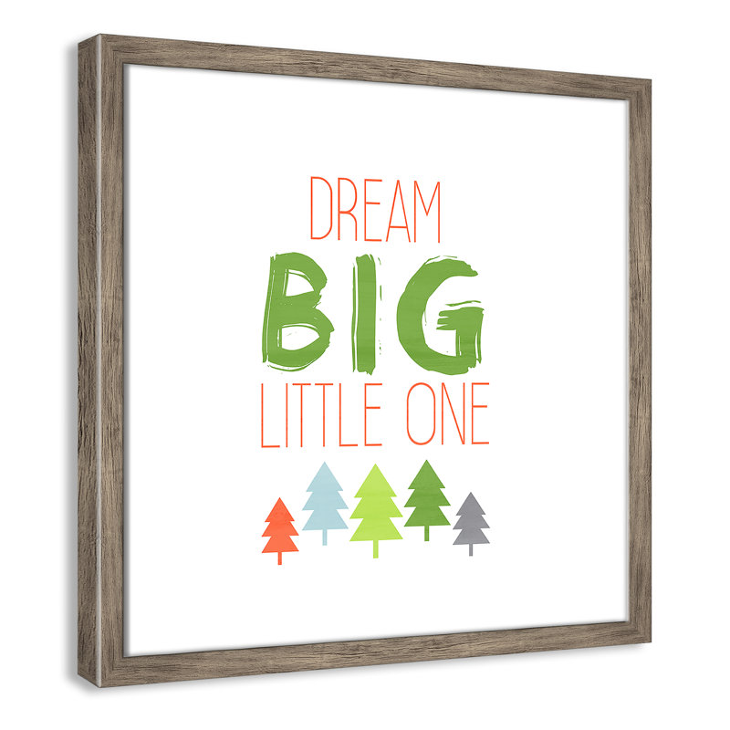 Dino Brave 2, art encadré, 16" H x 16" W x 1.18" D, Encadré de boîte de grange gris