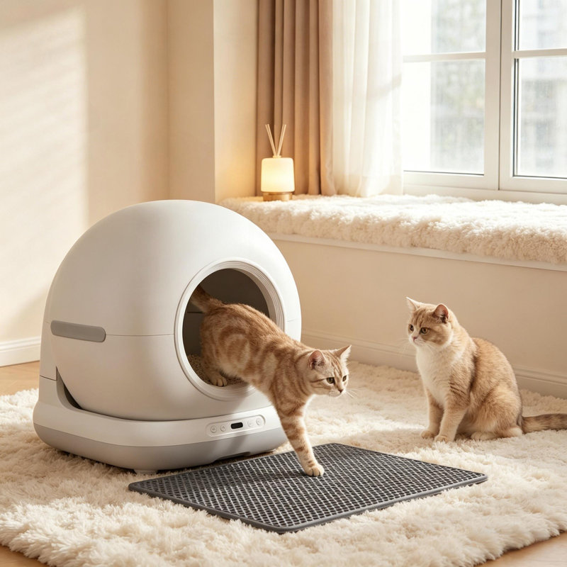 Smart Auto Litter Box, Self-Cleaning with App Control & UVC Light