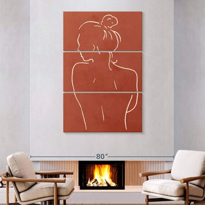 Female Body Sketch - Terracotta