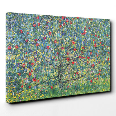 Orchard with Roses by Gustav Klimt - Wrapped Canvas - Framed Print