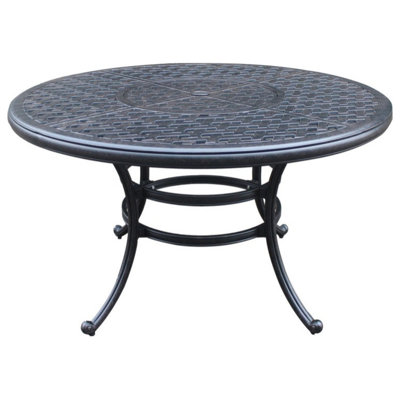 Table de salle à manger ronde, bronze lave foncé