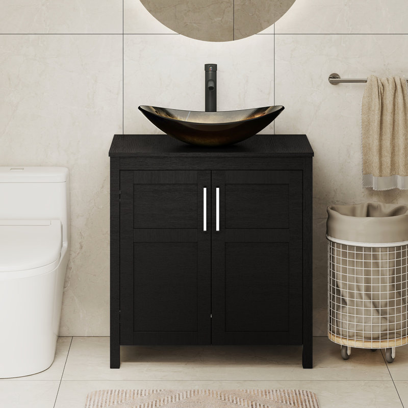 Meuble-lavabo 30 po avec lavabo Warde, Black