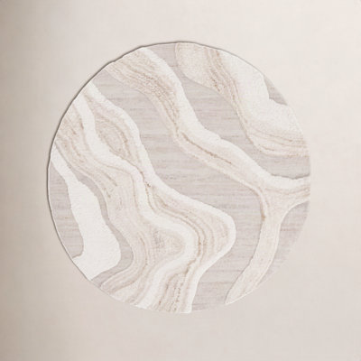 Lyonel Ivory Brown Abstract Rug