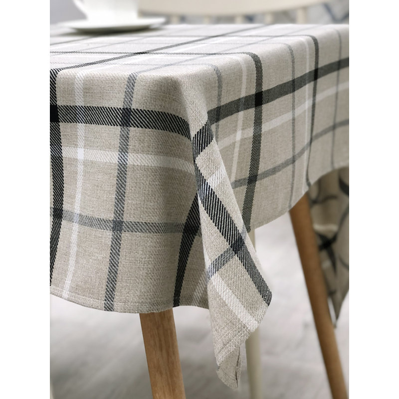 Broten Polyester Rectangle Table Cloth, Grey