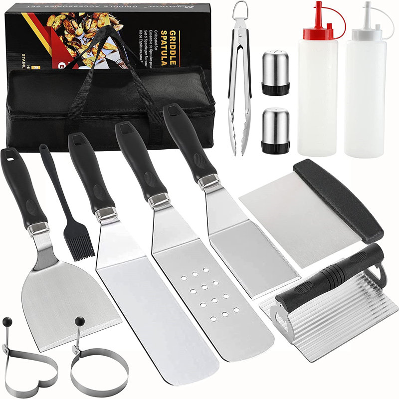 Dishwasher Safe Grilling Tool Set, Black