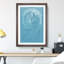 Mucha in Blue by Alphonse Mucha - Picture Frame Painting-62809482-62809481