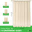 Rideau de douche en coton de qualité supérieure pour décor de salle de bain - Rideau non toxique pour douche de baignoire et de cabine-110731094-135873862