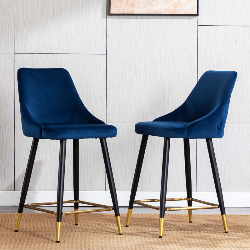 Wilhite Bar & Counter Stool, Dark Blue, Counter Stool (24” Seat Height)