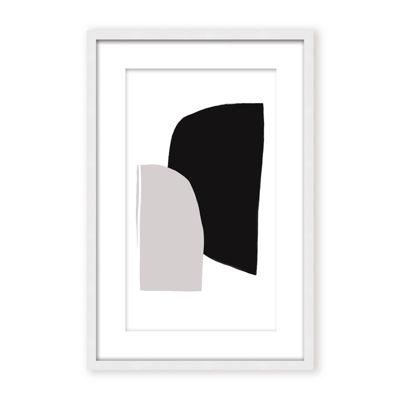 Abstractions No 5 Print by Anastasia Sawall, 36" H x 24" W x 1.125" D, Beige, Framed Matted Print