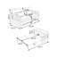 Canapé-lit modulaire en coton et lin blanc crème-912383257