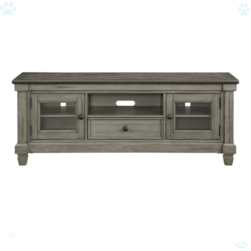 Meuble télé avec tiroirs et console, Gris antique