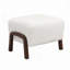 Repose-pieds rembourré Boucle, pieds en bois
