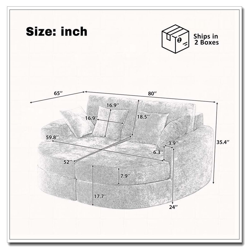 Full-Compressed Chaise Lounge Sofa, Green