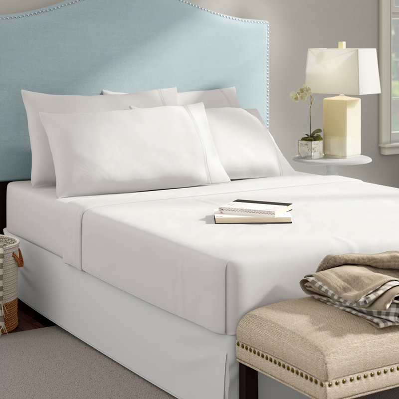 Hunstant 100% Cotton Percale Sheet Set, Natural, Full/Double