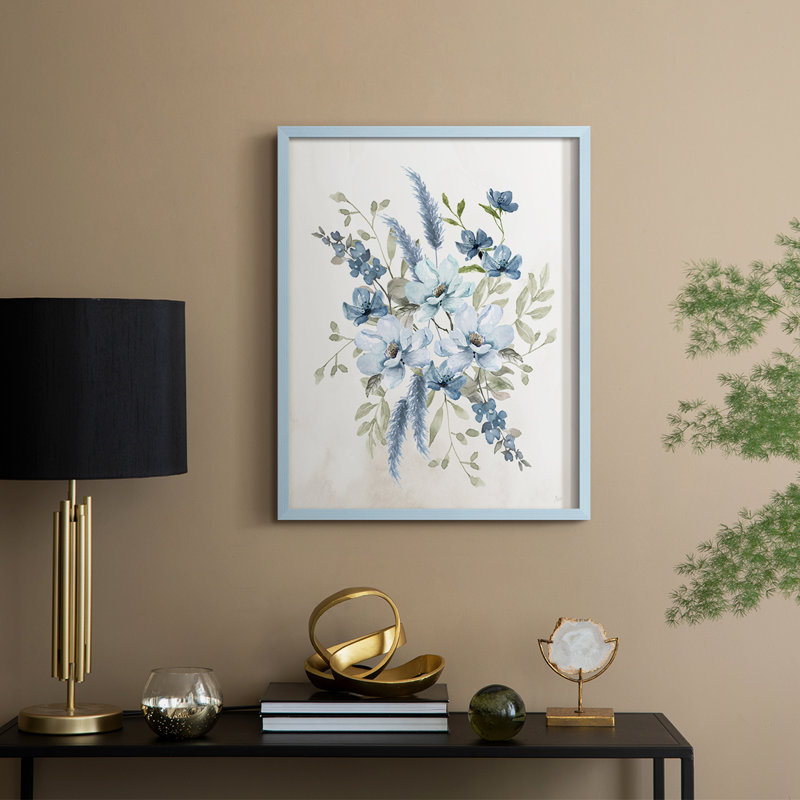 Sweet Blues II, reproduction encadrée - bois massif, Bleu, H 21 po x l 17 po