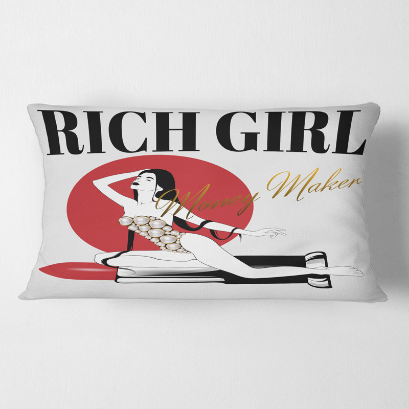 «Girl in Swimsuit» avec housse de coussin rectangulaire et insert Pomade