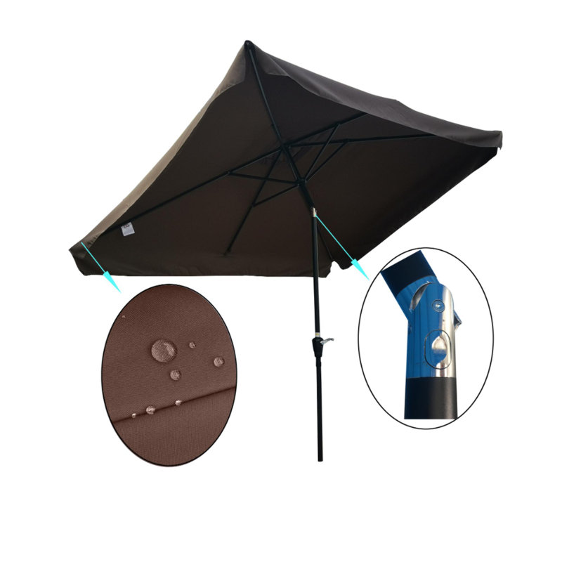 Parasol rectangulaire pour terrasse, Chocolat