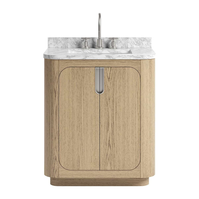 Corbin 30" Freestanding Single Bathroom Vanity with Carrara Marble Top