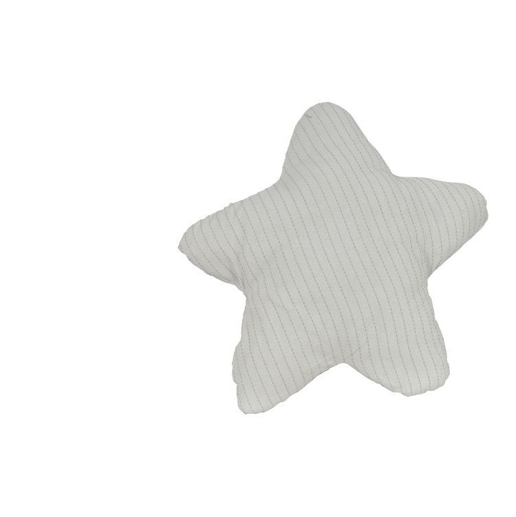 Striped Linen Reversible Throw Pillow, White