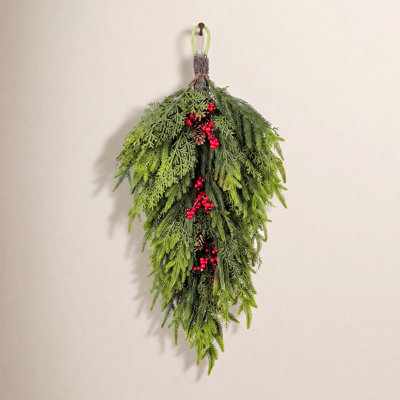 Linna 31.5" H Artificial Dripping Teardrop Swag