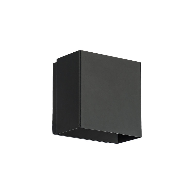 1 - Light LED Flush Mounted Sconce, Black, 3000K