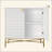 Modern 2-Door Locker Accent Cabinet With Tapered Metal Feet