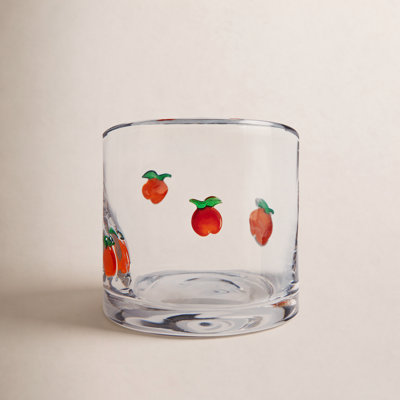 Peach Old Fashioned Glass