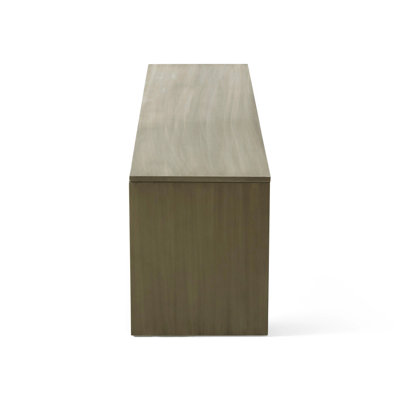 Banc de salle à manger en bois d'acacia, gris et taupe