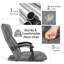Isabelle & Max Caceres Adjustable Padded Armrests and Reclining Floor Game Chair in Gray-993271137