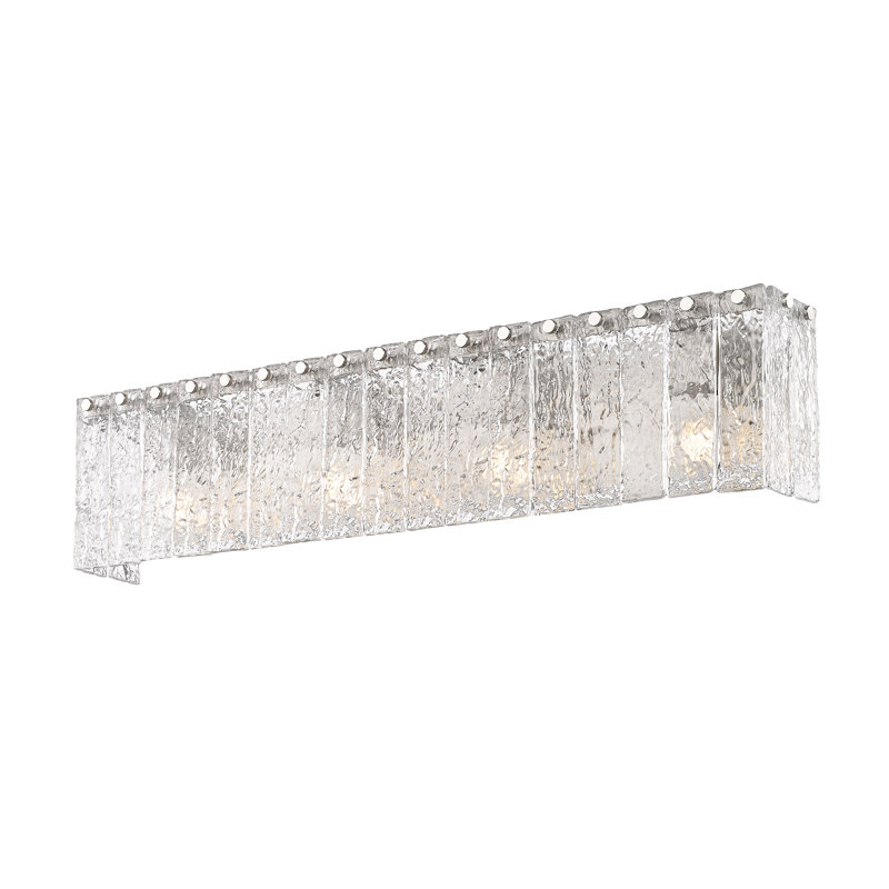 Meuble-lavabo 4 lumières Timeothy, Nickel brossé, Quatre lumières