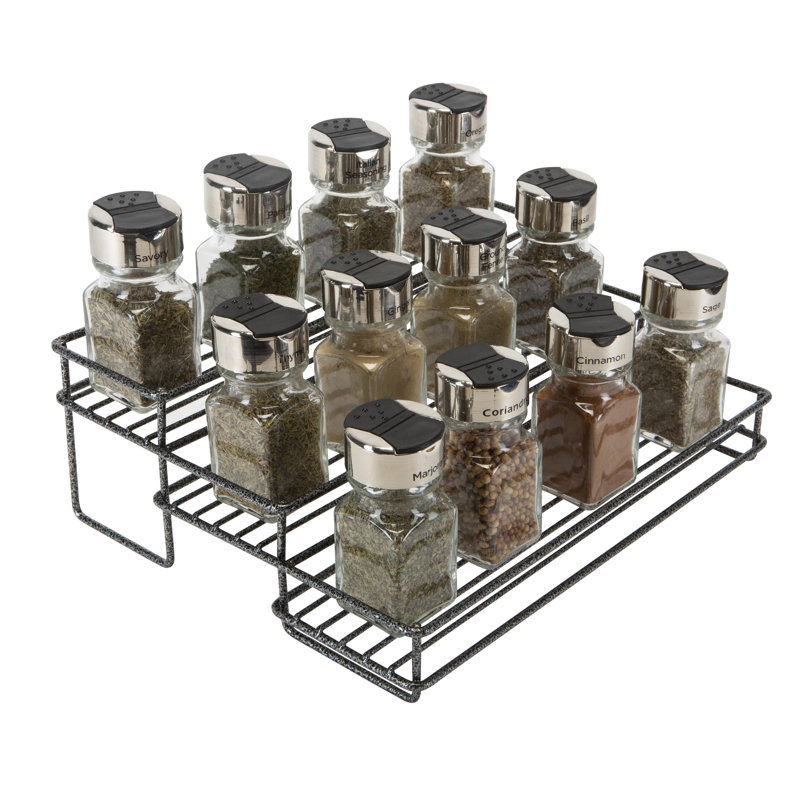 Support à épices tacheté 14 pots, Noir