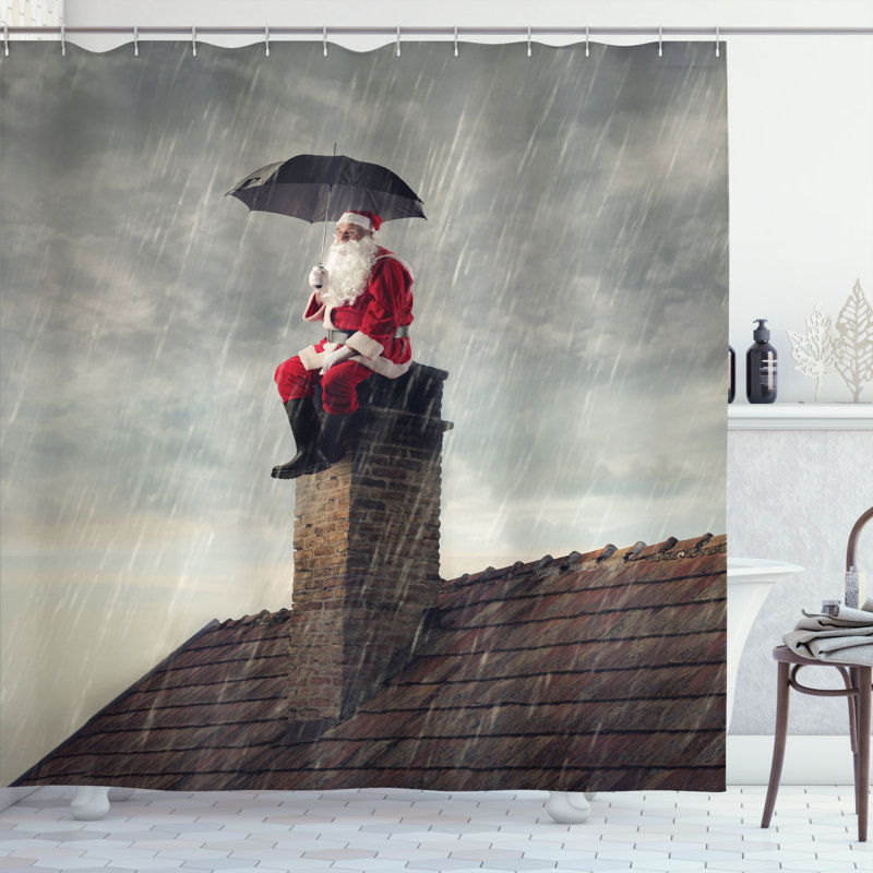 Ensemble de rideau de douche + crochets, H 75 po x l 69 po