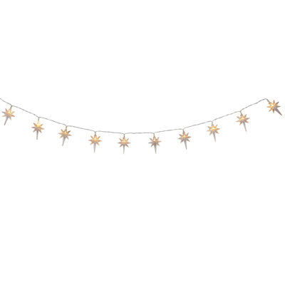 North Star Christmas Light Set - Warm White LED - 3' - Clear Wire - 10Ct