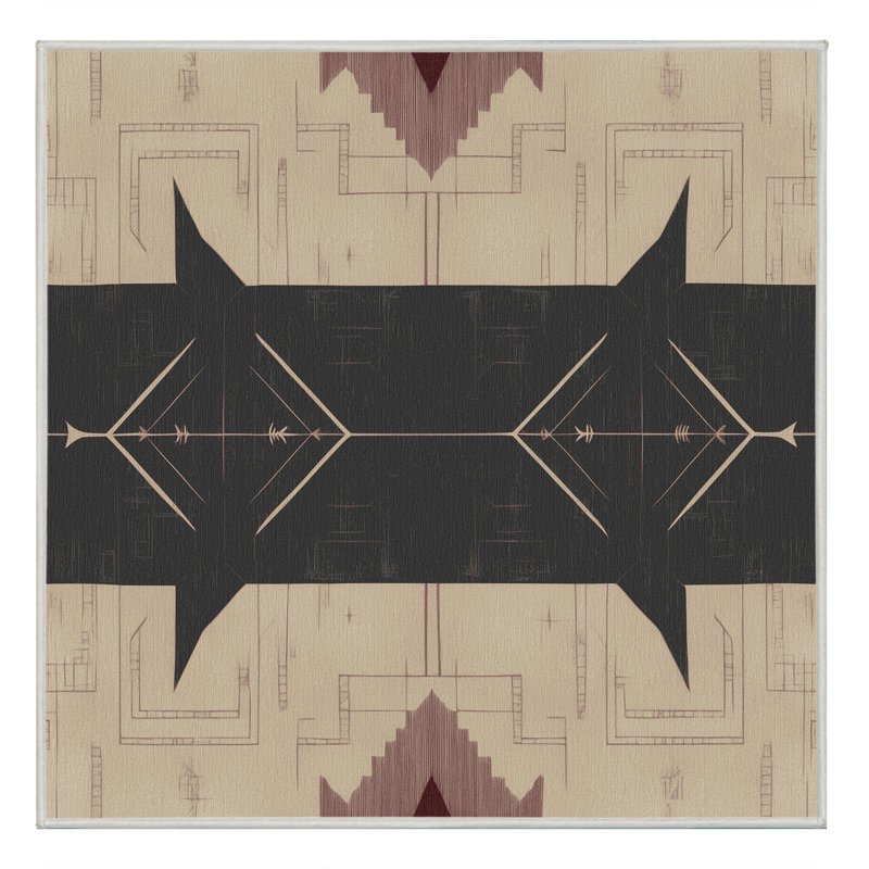 Crowned Flourish Rug, Square 4'