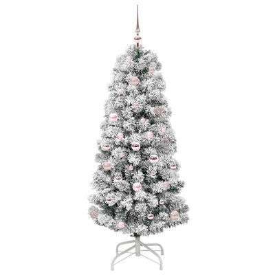 Artificial Hinged Christmas Tree Green and white