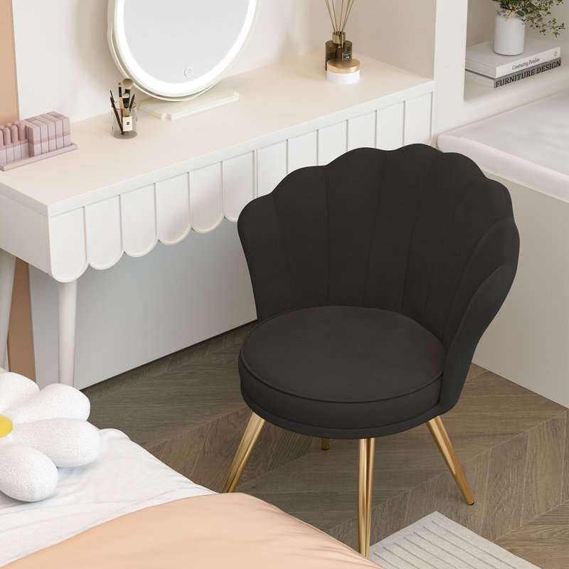 Chaise de réception en velours avec structure en métal