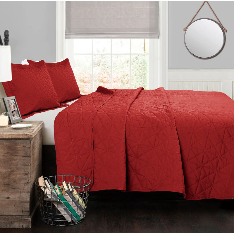 Mari+Mac Polyester Satin Quilt, Slate, Twin Quilt + 1 Sham
