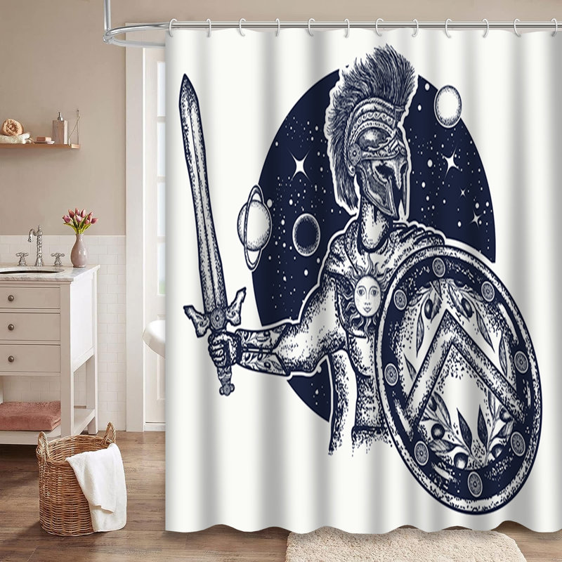 Rideau de douche Warrior Sword, L 72 po x l 78 po