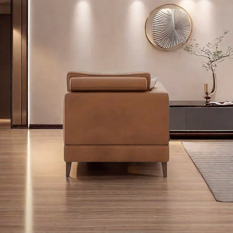 Chaise Longue - Leatherette & Solid Wood