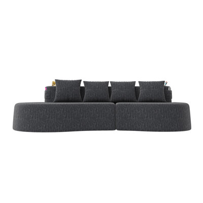 Canapé modulaire compressé courbé