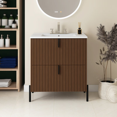 Meuble-lavabo 30 po avec lavabo en céramique