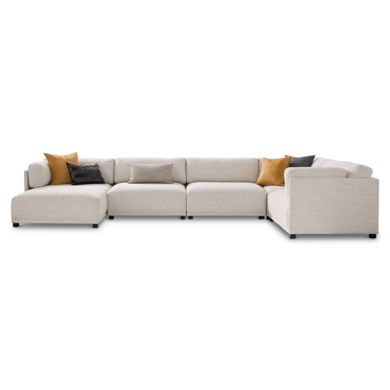 Bernhardt Parker 5-Piece Left Facing Fabric Sectional, Left Hand Facing