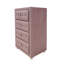 Commode rembourrée, commode 4 tiroirs, armoire d'appoint