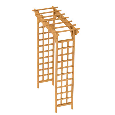 Bois massif pour le jardin - Cérémonie de mariage, treillis, plante grimpante, structure en bois élégante, décoration de cérémonie
