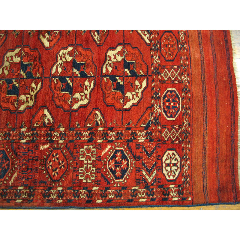 Tapis turque à motif géométrique rustique Tekke Allover